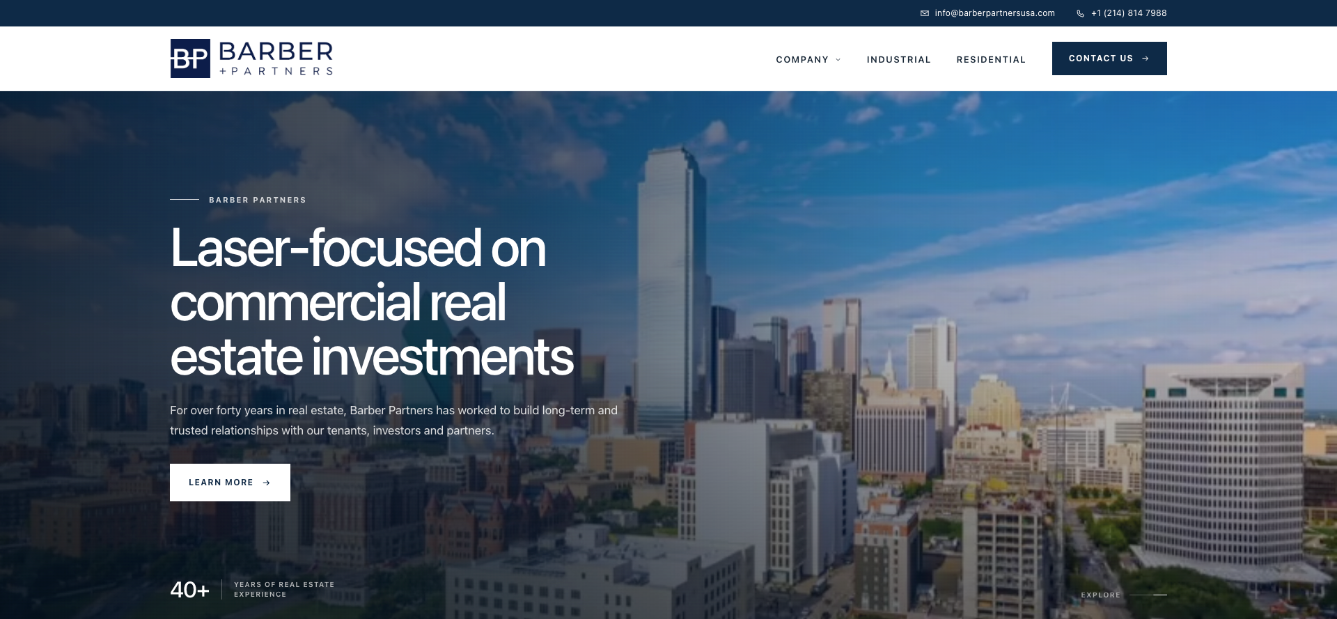 Barber Partners website