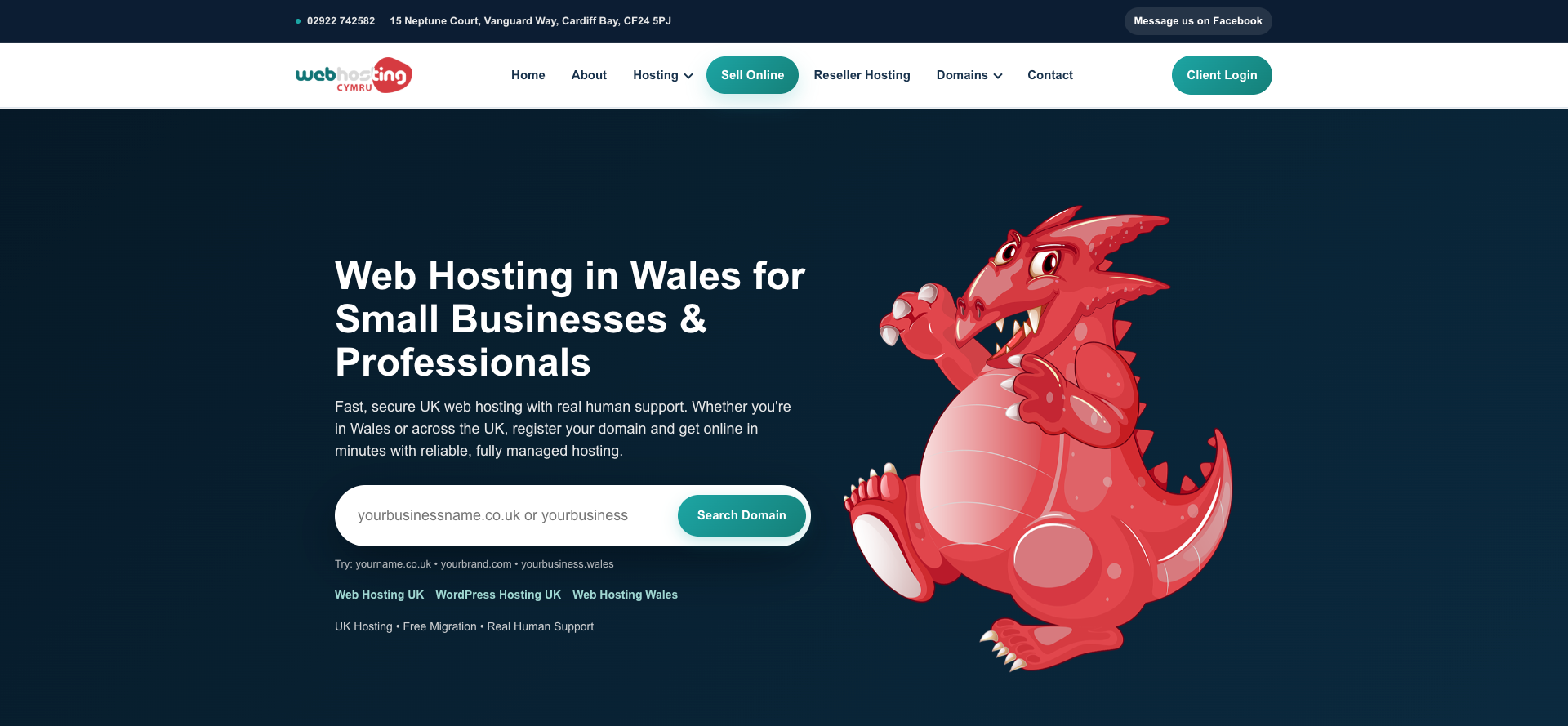 Web Hosting Cymru website